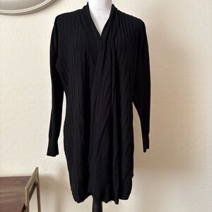 Vila Milano Black Women's wool blend Cardigan Sweater. XL